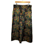 By Anthropologie Metallic Floral Printed Wide Leg Elastic Waist Pants- Size L