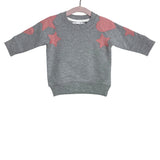 Sovereign Code Gray with Pink Patchwork Hearts and Stars Sweatshirt NWT- Size 3M