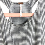 Free People Slate/White Stripes with High Neck and Raw Hem Maxi Dress- Size XS (see notes)