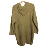 PinkUSA Tan Knit Hooded Sweater- One Size