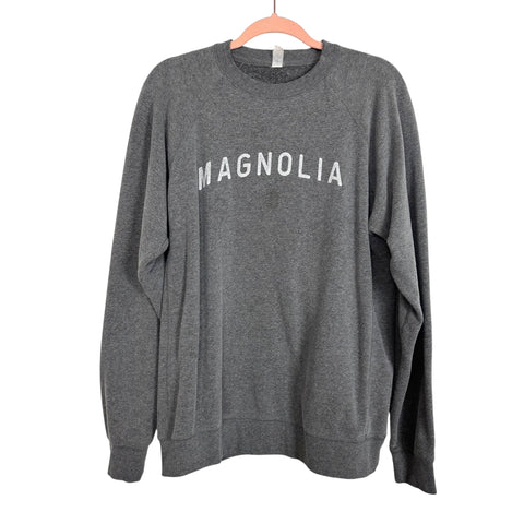 Independent Trading Company Grey Magnolia Crewneck Sweatshirt - Size ~L (No Size Tag, Fits Like A Large - See Notes)