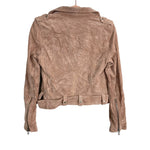 BLANKNYC Brown Suede Leather Moto Jacket- Size S (see notes)