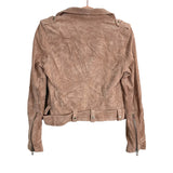 BLANKNYC Brown Suede Leather Moto Jacket- Size S (see notes)