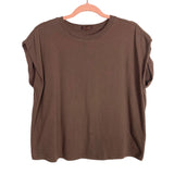 Nuuds Brown Sleeveless Boxy Tee- Size S (see notes)