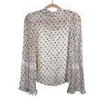 See By Chloe White Multicolor Neck Tie Blouse with Cami - Size 34