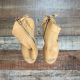 Dolce Vita Leather Peep Toe Slingback Booties- Size 8 (see notes)