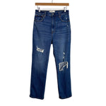 Abercrombie & Fitch The Ankle Straight Ultra High Rise Distressed Jeans- Size 28/6 Regular (Inseam 26”)