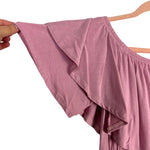 Pink Blush Lilac Off the Shoulder Ruffle Maternity Maxi Dress NWT- Size S