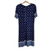 Draper James Blue Printed V-Neck Dress- Size M