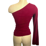 MOTEL One Shoulder Ruched Side Top- Size S