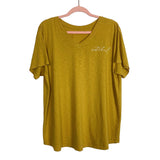 Sseko Mustard Sisterhood V-Neck Tee- Size XL (see notes)