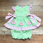 The Smocking Place Watermelon Short Set- Size 3T