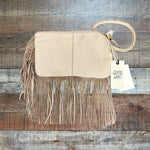Hobo Nude Fringe Clutch NWT