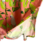 Holly Shae Pink Cockatiel Print Side Slits Dress- Size ~XL/XXL (no size tag, fits like XL/XXL)