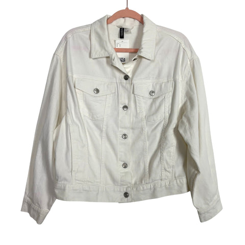 Divided H&M White Denim Jacket NWT - Size S