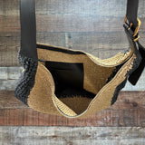Madewell Paper with Cow Leather Trim Zipper Closure Essential Curve Shoulder Bag (sold out online)