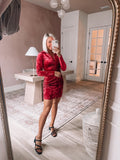 Kendall & Kylie Crushed Velvet Cinched Button Up Dress- Size XS (sold out online)