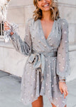 Lovers & Friends Grey and Silver Beaded and Sequin Dress - Size S (sold out online)