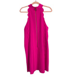 Ted Baker Hot Pink High Neck Sleeveless with Scallop Detail Dress- Size 5 (US 12)