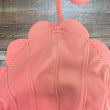 Pink by Victoria's Secret Faded Coral Scalloped String Bikini Top- Size M (see notes, we have matching bottoms)