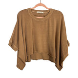 We the Free by Free People Light Brown Boxy Crop Tee- Size XS
