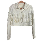 Vestique White Fringe Cropped Jacket - Size M (See Notes, sold out online!)
