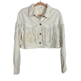 Vestique White Fringe Cropped Jacket - Size M (See Notes, sold out online!)