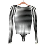 Intimately Free People White/Black Stripe Scoop Back Bodysuit - Size XS/S