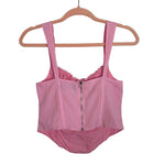 White Fox Pink Corset Top - Size S