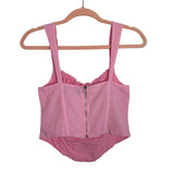 White Fox Pink Corset Top - Size S