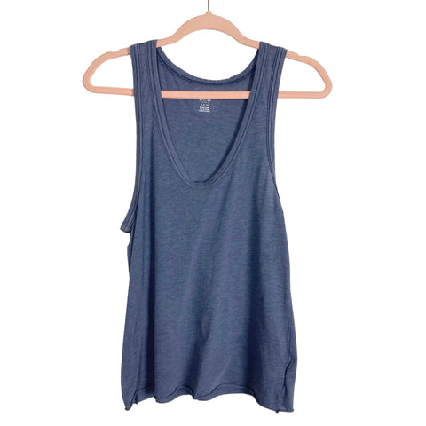 Offline by Aerie Blue Roll Hem Tank- Size S (see notes)