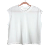 No Brand White Sleeveless Top and Pants Set- Size S (sold as a set)