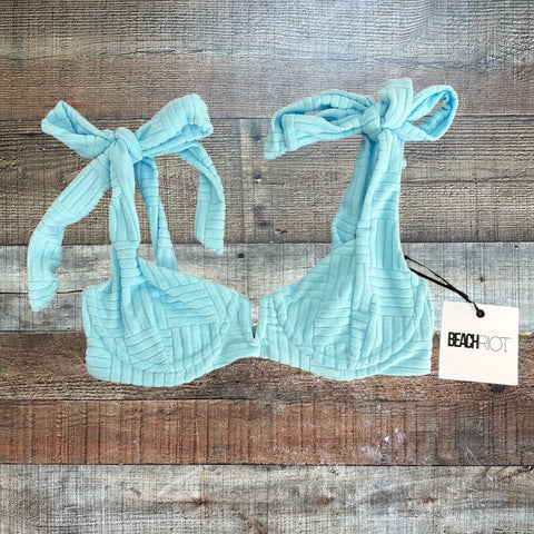 Beach Riot Light Blue Terry Cloth Swim Top NWT - Size M (We Have Matching Bottoms!)