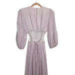 Cinq A Sept Pink/White Striped Open Back Dress - Size 2 (See Notes)