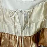STORIA Metallic Color Block Ruffle Tiered Dress- Size M (see notes)