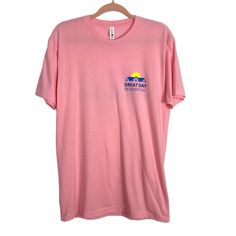 Next Level Apparel Pink Great Day Residential Tee- Size M