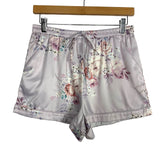 Le Rose Stories Purple Floral Satin Pajama Shorts Set- Size S