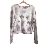 Victoria Sport Mauve/White Tie Dye Cropped Sweatshirt- Size M