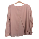 White House Black Market Pink Split Back Blouse- Size 0