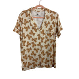 Bums & Roses Teddy Print Pajama Set NWT- Size L (sold out online, sold as set)