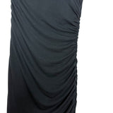 Skatie Black One Shoulder Cinched Sides Dress- Size S