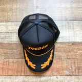 Otoo Black and Gold Yeehaw Mesh Back Adjustable Trucker Hat- One Size Fits Most (see notes)