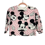 Zara Disney Pink/White Checkerboard Mickey Top-Size 8Y (see notes)