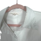 Listicle White Button Up Dress- Size L (see notes)