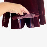 Trish Scully Child Burgundy Velvet with Pants and Vest and Blazer 3 Piece Suit-Size 4 (sold as a set)