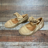 Nordstrom Gold Bow Shoes - Size 9 Kids (See Notes)