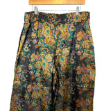 By Anthropologie Metallic Floral Printed Wide Leg Elastic Waist Pants- Size L