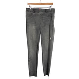 Spanx Gray Distressed Frayed Hem Jeans- Size XL (Inseam 27”)