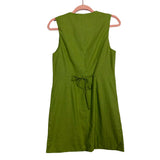 Abercrombie & Fitch Green Button Front Linen Blend Dress NWT- Size XS