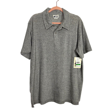 Trunks Surf & Swim Co. Grey Terry Cloth Polo NWT - Size L
